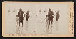 Shadows on beach, Coney Island--colored girls bathing