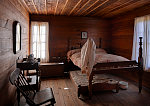 Cabin interior at Bennett Place, also known as Bennett Farm, a North Carolina Historic Site in Durham County