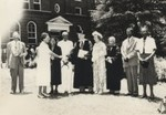 Lee de Forest in honorary degree hood with Marie de Forest, Talladega College