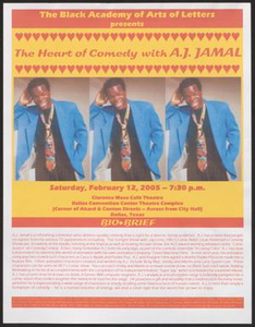 Flyer: The Heart of Comedy with A.J. Jamal