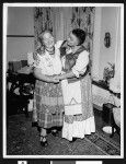 Charlotta Bass and friend pose in Russian peasant costumes, after circa Sept. 1950, Los Angeles