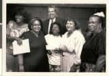 Photograph of Marzette Lewis with principal Shirley Burbera