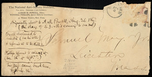 Article draft by Samuel May, "Francis Jackson's antislavery bequest," to Wendell Phillips and Aaron Macy Powell, [1867?]