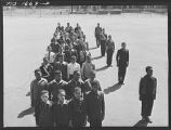 School children at a grammar school listening to a speech by Chaplain George Washington Williams, who is just graduating from the U. S. Army chaplain school. Fort Benjamin Harrison