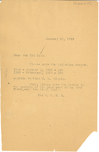 Memorandum from W. E. B. Du Bois to Augustus Granville Dill