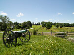 View of East Cemetery Hill at Gettysburg National Military Park in Gettysburg, Pennsylvania, site of the fateful battle of the U.S. Civil War, including several at this hill