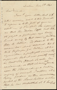 Letter from Edmund Quincy, Dedham, [Mass.], to Maria Weston Chapman, July 8th, 1840