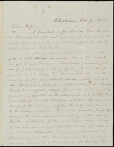 Letter from William Lloyd Garrison, Christiana, [Pa.], to Helen Eliza Garrison, Oct. 9, 1858