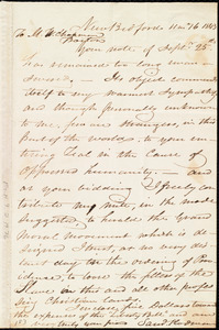 Letter from Samuel Rodman, New Bedford, [Mass.], to Maria Weston Chapman, 11 m[onth] 16 [day] 1843