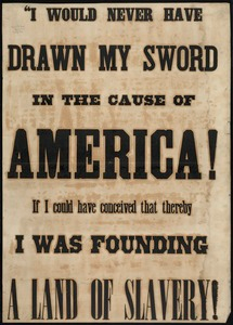 Thumbnail for "I would never have drawn my sword in the cause of America if I could have conceived that thereby I was founding a land of slavery!"