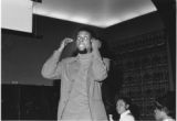 Stokely Carmichael speaking at IWU in 1979.