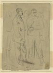 [Full length sketches of five African American men]