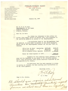 Letter from Phelps-Stokes Fund to W. E. B. Du Bois