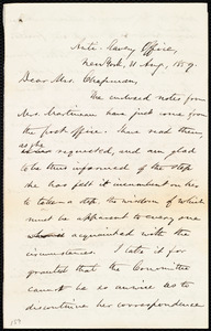 Thumbnail for Letter from Oliver Johnson, Anti-Slavery Office, New York, to Maria Weston Chapman, 31 Aug. 1859