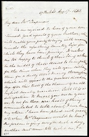 Letter to] My dear Mrs. Chapman [manuscript