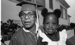 Sandra Anderson in a cap and gown, Los Angeles, 1987