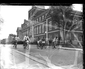 H.U. Bicyclists [from envelope; #1 of 2] [acetate film photonegative]