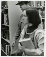 Black student solidarity protest in Wilbur Cross Library
