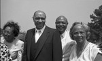 Le Roy A. Beavers, Jr., posing with others at the cemetery, Los Angeles, 1989