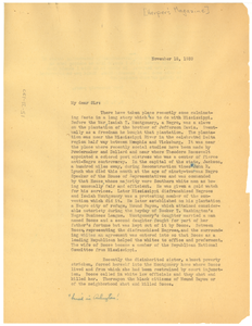 Letter from W. E. B. Du Bois to Harper's Magazine