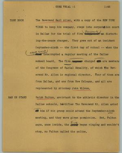 News Script: Congress of Racial Equality trial