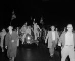 Student anti-integration demonstration on University Avenue in Tuscaloosa, Alabama.