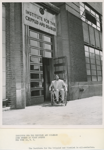 A client at the Institute for the Crippled and Disabled