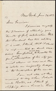 Letter to] Dear Garrison [manuscript