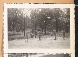 Photograph of Boy Scouts doing lassos at camp, Lovejoy, Georgia