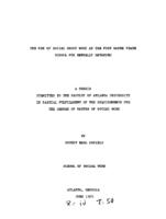 The use of social group work at the Port Wayne State School for mentally retarded, 1959