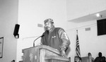 Jim Brown Speaking from a Pulpit, Los Angeles, 1991