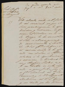 Letter from Policarzo Martinez to the Laredo Alcalde, June 10, 1845