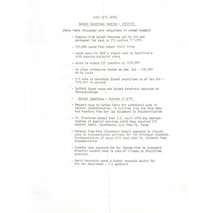 CWEC news notes October 26, 1976.