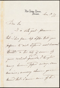 Thumbnail for Letter from Mary Carpenter, Bristol, [England], to William Lloyd Garrison, Mar[ch] 5. [18]77