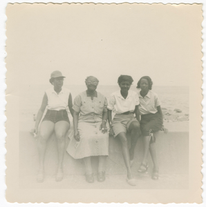 Digital image of Taylor family members seaside on Martha's Vineyard