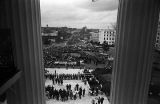 View from the second floor of the Capitol in Montgomery, Alabama, at the conclusion of the Selma to Montgomery March.