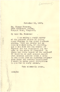 Letter from W. E. B. Du Bois to Thomas Newsome