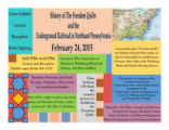 History of the Freedom Quilts and the Underground Railroad in Northeast Pennsylvania, 2015