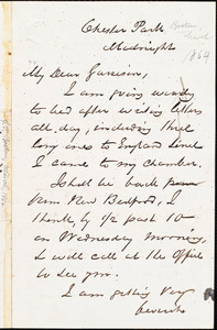 Letter from George Thompson, [Boston, Mass.], to William Lloyd Garrison, [March 1864]