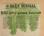 Daily Sundial article, "BSU joins grape boycott," October 11, 1968