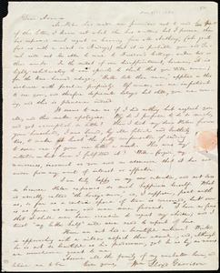 Letter from William Lloyd Garrison, [Freedom's Cottage, Roxbury, Mass.], to Anna Elizabeth Benson, [November 9?, 1834]