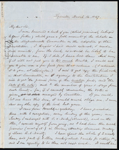 Letter from Samuel May, Jr., Leicester, to Samuel Joseph May, March 16 1847