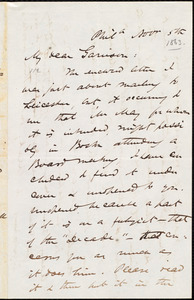 Thumbnail for Letter from James Miller M'Kim, Phil[adelphi]a, [Pa.], to William Lloyd Garrison, Nov[embe]r 5th [1863]