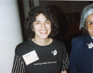 Gloria Xifaras Clark with Rosa Parks (cut off by frame) at Mississippi Homecoming Reunion