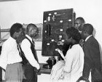 Air conditioning shop with students