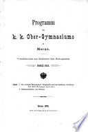 Programm des k.k. Ober-Gymnasiums zu Meran : veröffentlicht am Schlusse des Schuljahres 1882/83