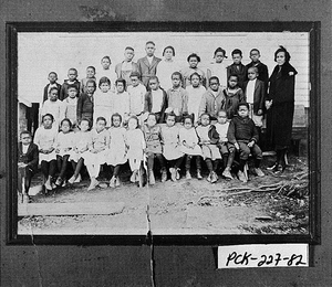 Photograph of Tate High School's elementary grade African American students, Pickens County, Georgia, 1919