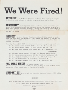 We Were Fired!, flyer