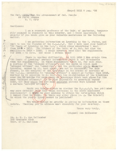 Letter from Den Hollander to N.A.A.C.P.