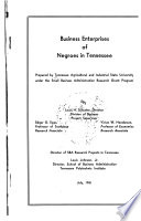 Business enterprises of Negroes in Tennessee